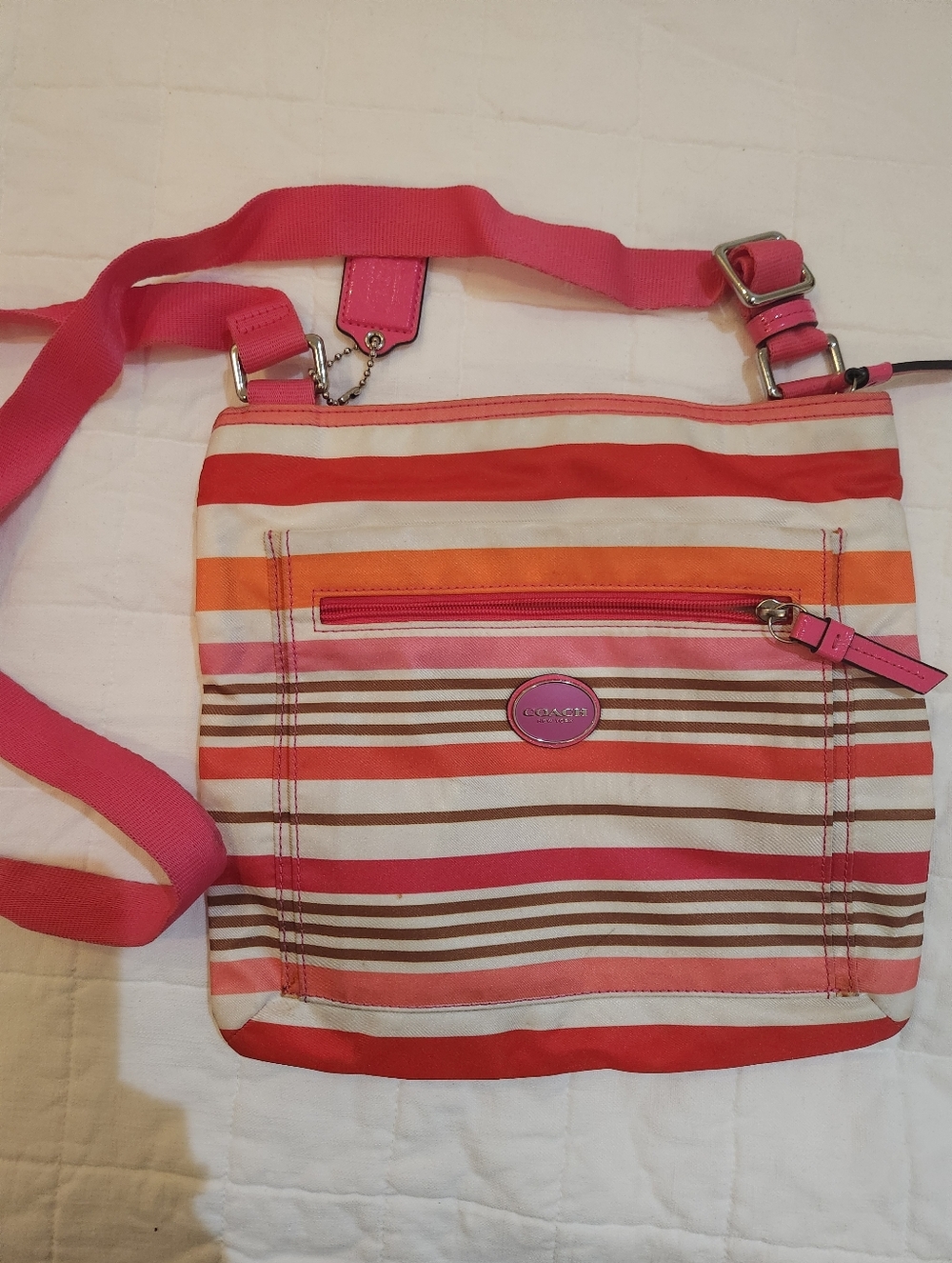 Coach Getaway Striped Crossbody